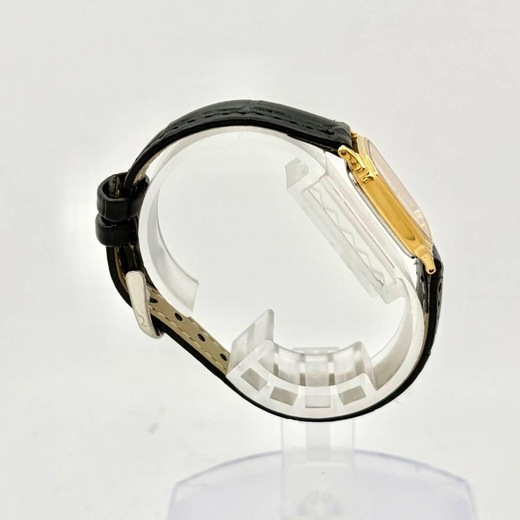 [Good Condition/New Battery] SEIKO Seiko Ladies Watch Gold Rectangular 7321-6270 904968 New Belt