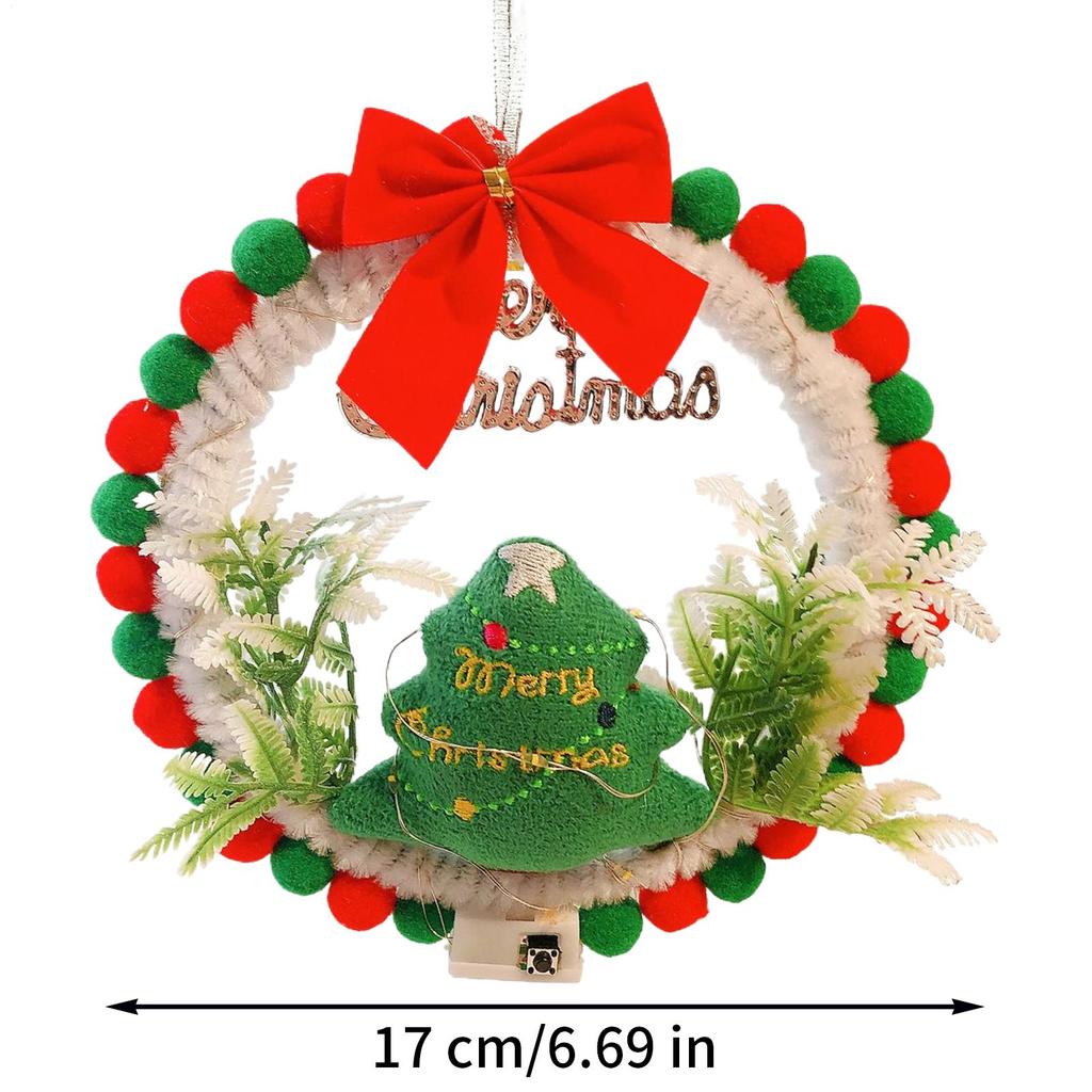 Christmas Wreath Making Kits For Adults Handmade Crafting Set With LED Light Festive Farmhouse Wreath For Art Teachers Family