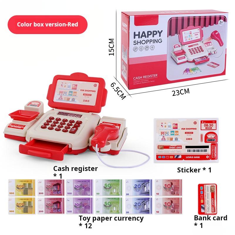 Supermarket Cash Register Children's Playthings Infant Puzzle Simulation Checkout Cashier Boys and Girls Every Birthday Gift Idea