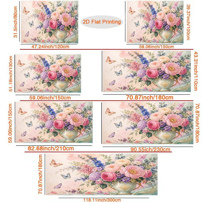 1Pcs Flowers And Butterflies Decoration Background Winter Backdrop Decorations For Photo Studio Photo Booth Christmas Party