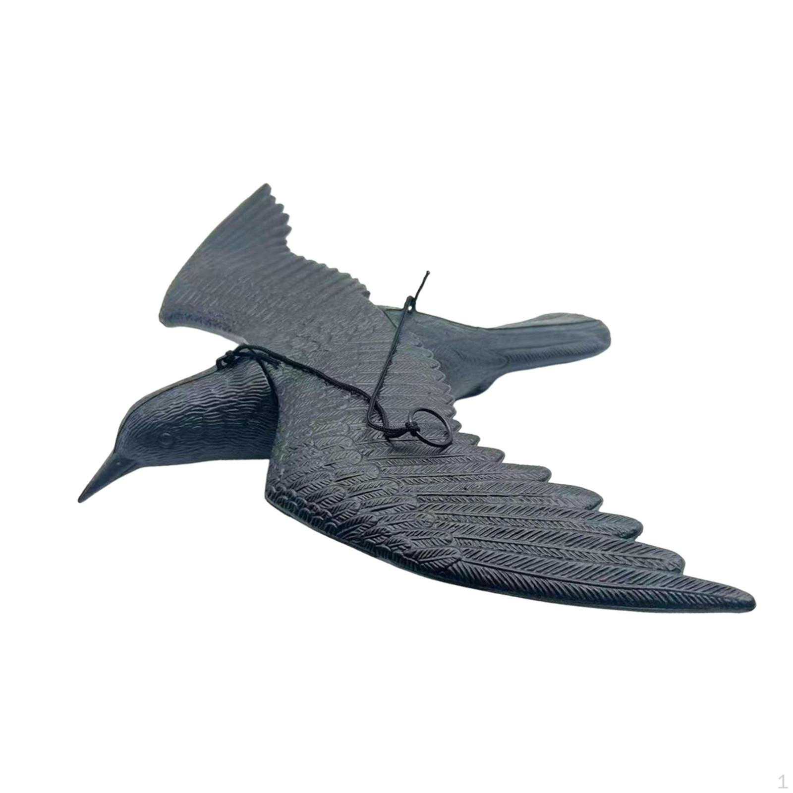 

Realistic Crow Decoys, Flying Ornament ,Decorative, Fake Artificial Halloween Decor for Patio