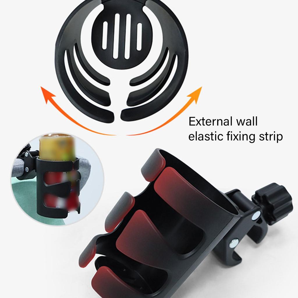 Multifunctional Baby Strollers Cup Holder for Most Pram Pushchair Carriage Armrest Mount Water Bottle Organiser Stand