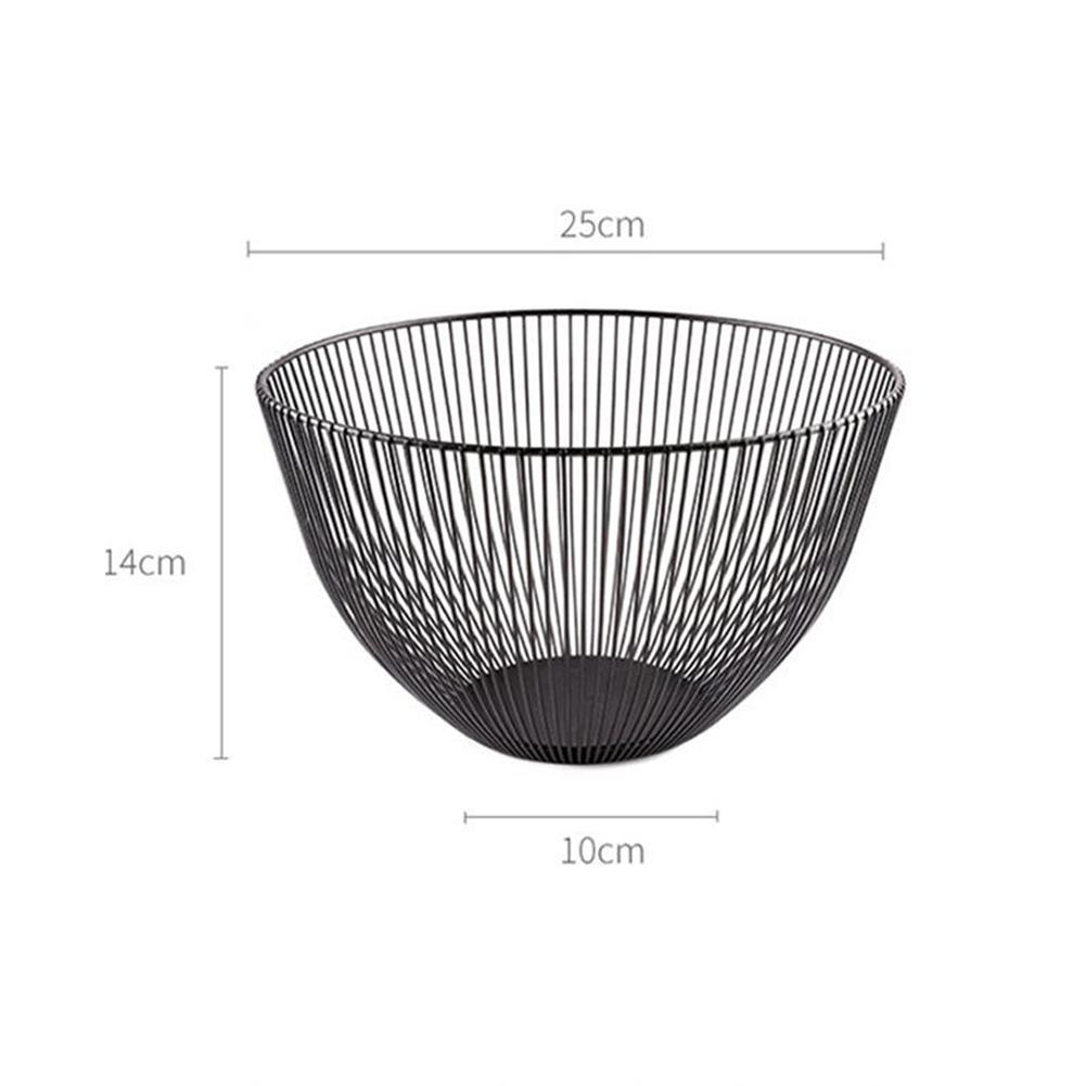 Nordic Style Iron Drain Basket Fruit Bowl for Living Room Kitchen Supplies