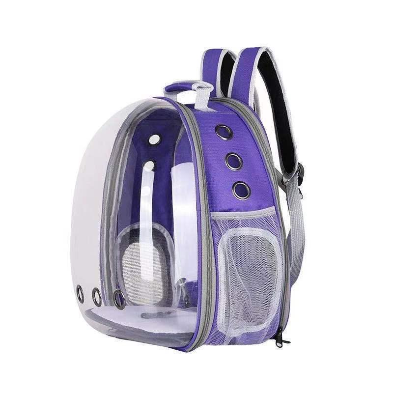 Transparent Portable Pet Backpack - Breathable Double Shoulder Travel Carrier for Cats