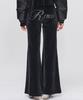 RAWMANTICS Logo Cubic Velvet Slim Bootcut Black