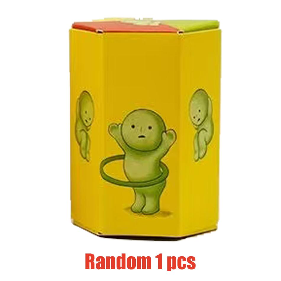 Smiski Hippers Blind Box Yoga Fitness Series Mini Figure Cute Noctilucent Decoration Doll Bedroom Fitness Series Model Toy Gift