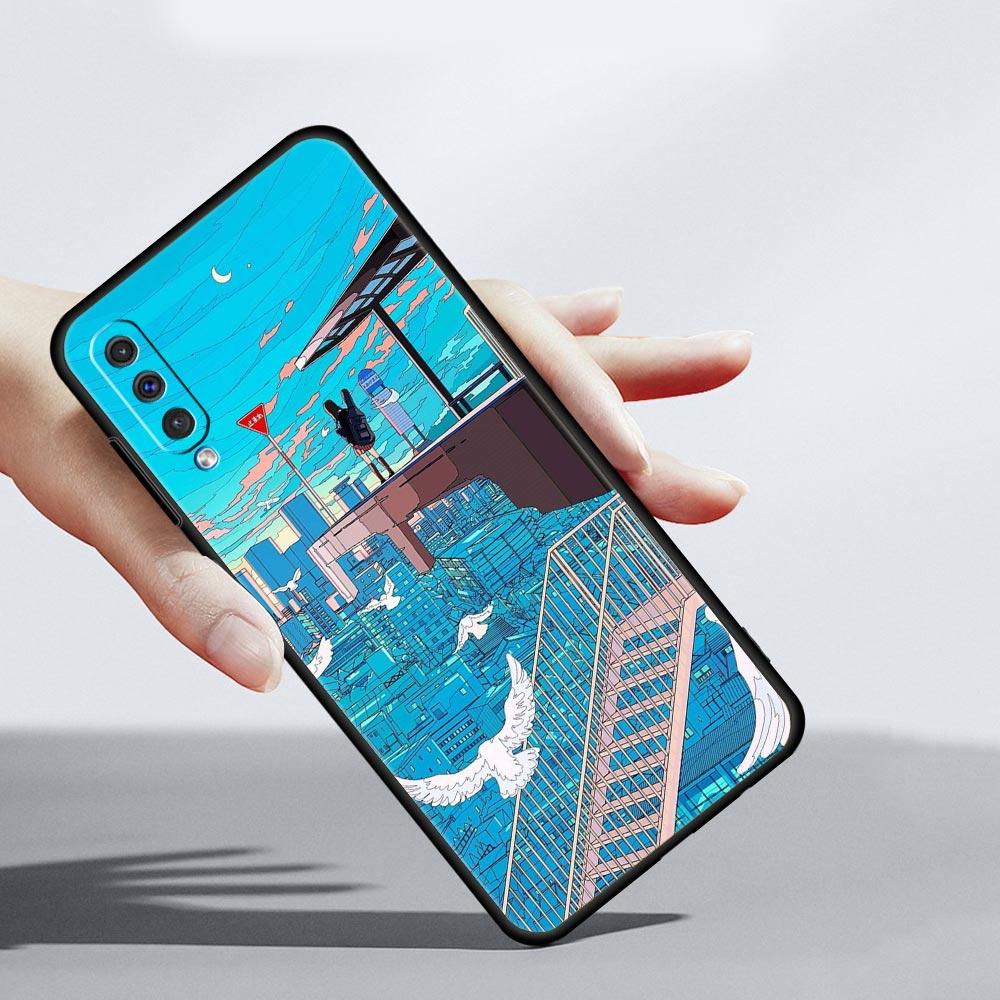 Anime Girl Art Scenery Phone Case For Samsung Galaxy A12 A32 A50 A70 A20E A20S A10 A10S A22 A30 A40 A42 A52 5G A02S A04s Cover