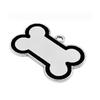 Medium Bone Zinc Alloy Dog Tag: Engravable Pet Collar Charm