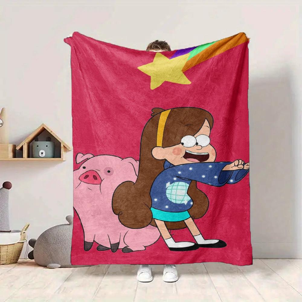 1 Stück Gravity Falls Kuscheldruck Decke - Leichte Warme Flanell Überwurfdecke Für Sofa, Bett, Wohnzimmer, Büro, Outdoor Reisen 70