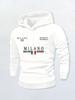 Italy MILANO Milan Multi-Position Flag Letter Hooded Sweater Men's Casual Shoulder Hoodie