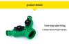 Three-Way Y-Type Ball Valve Faucet Splitter with Double Nipple Connector