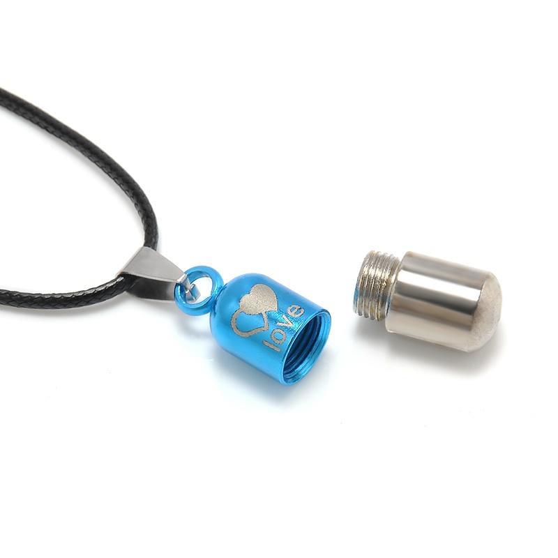 Metal Urn Cremation Pendant Necklace Ash Holder Mini Keepsake Jewelry Silver YL Metal Urn Cremation Pendant Necklace Ash Holder Mini Keepsake Jewelry Silver YL