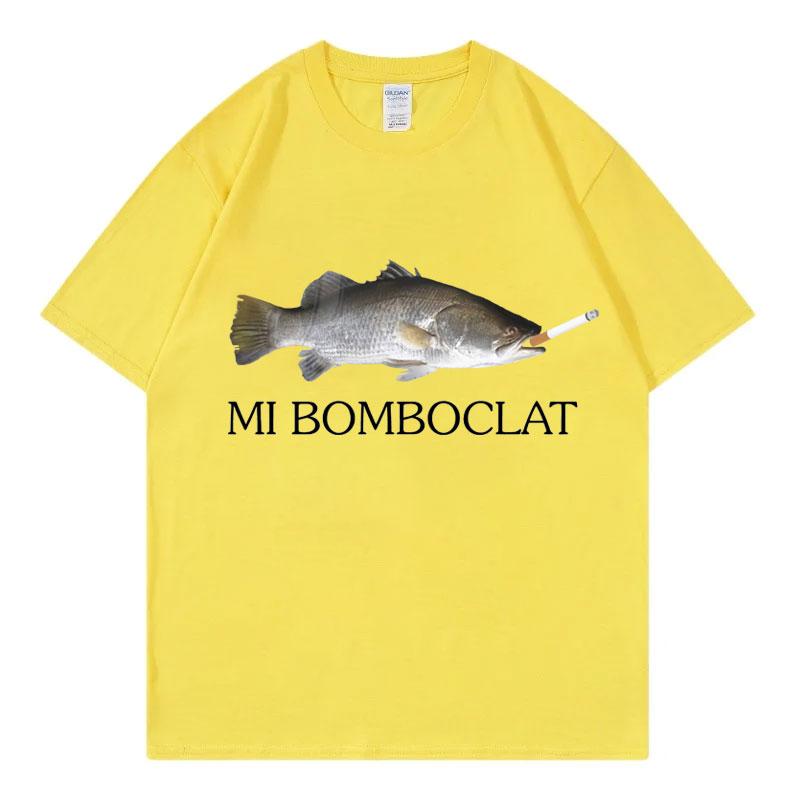 

Funny Bomboclat Fish Meme Women T-shirt High Street Fashion Trend Y2k Short Sleeve T-shirts men Harajuku Vintage Style T Shirts 4XL