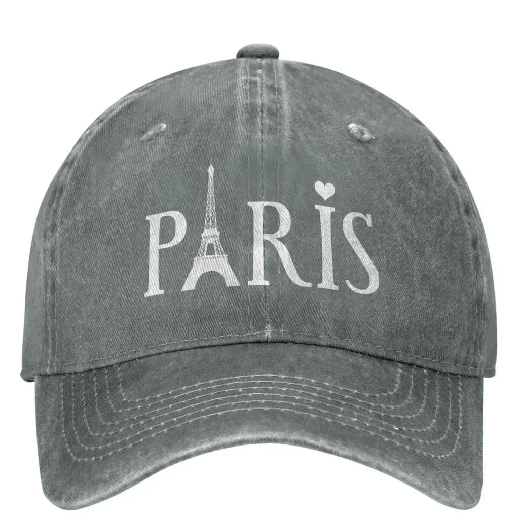 Francia Parigi Cappellino da Baseball Torre Eiffel Souvenir Caccia Campeggio Traspirante Cappellino da Camionista Unisex Donna Tendenze Designer Cappellini da Baseball