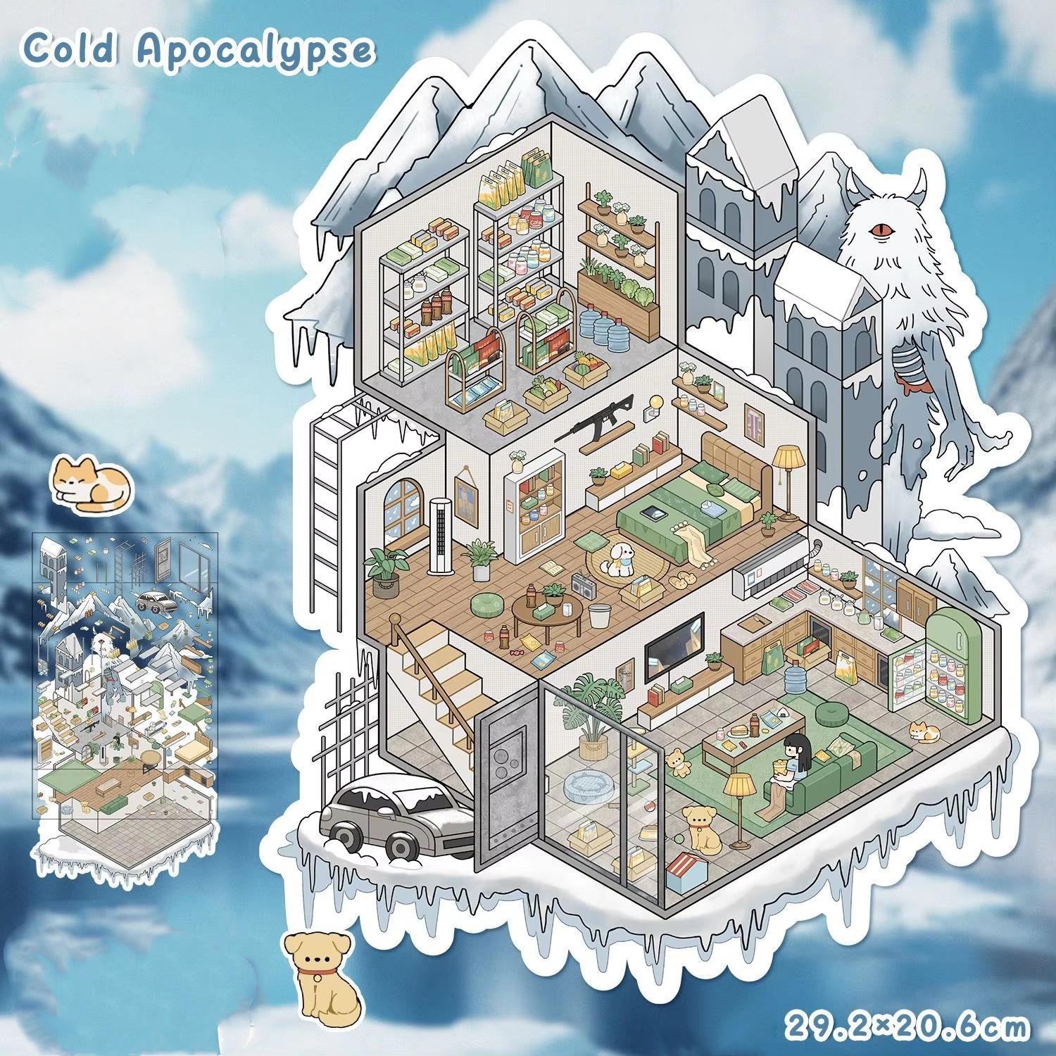 

Серия ужасов Школа Больница Сцена Наклейка для девочек Креативный дизайн DIY Декор Планировка комнаты Мини наклейка Наклейка для снятия стресса