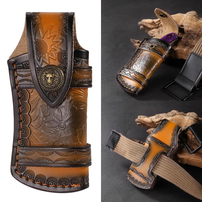 Hunting Knife Sheaths Straight Waterproof Knife Holsters Universal Leather Sheath Waist Hanging for Outdoor Bushcrafts