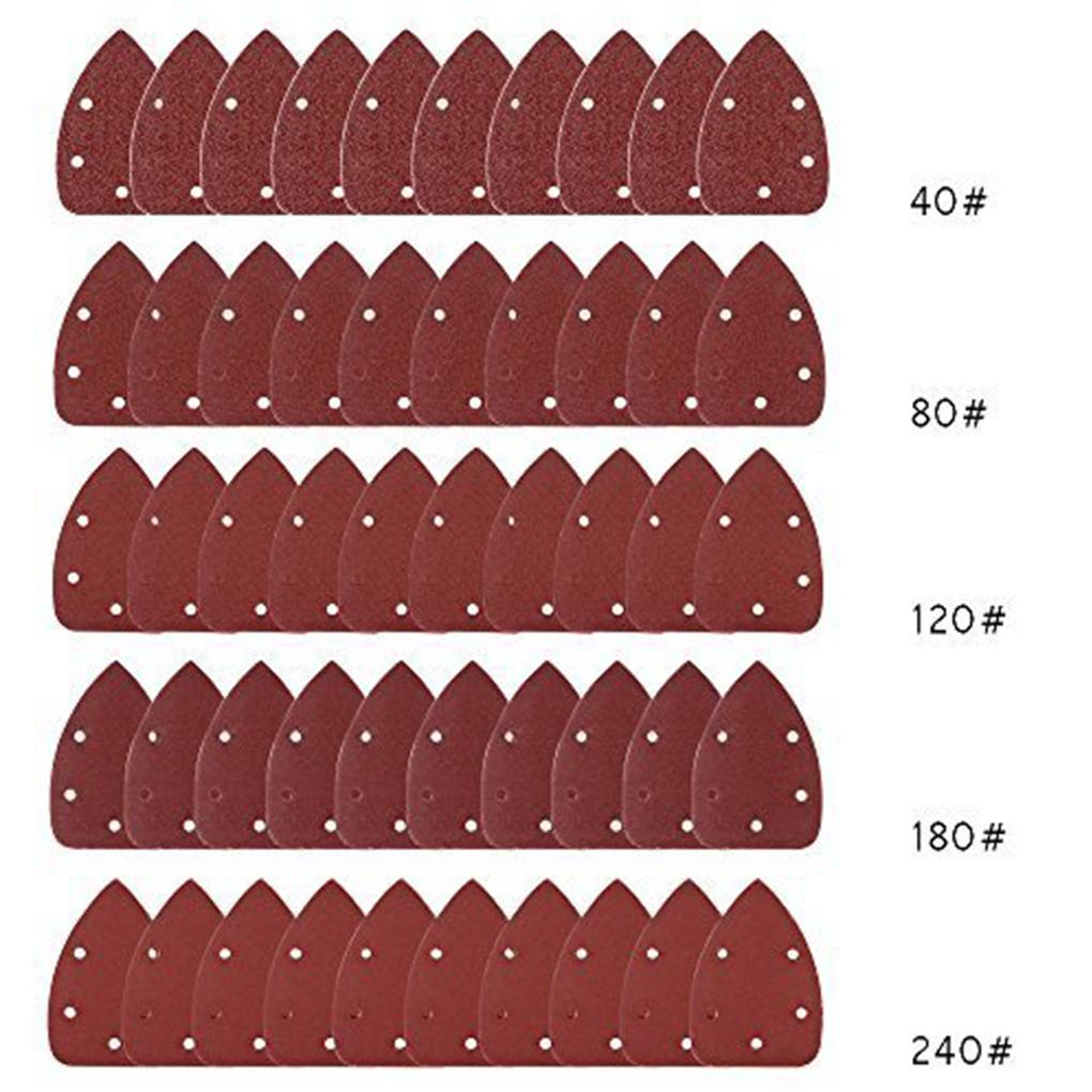 10x Sanding Palm Sheet Sander Pads Polish Sandpaper Grit Abrasive Discs Abrasive