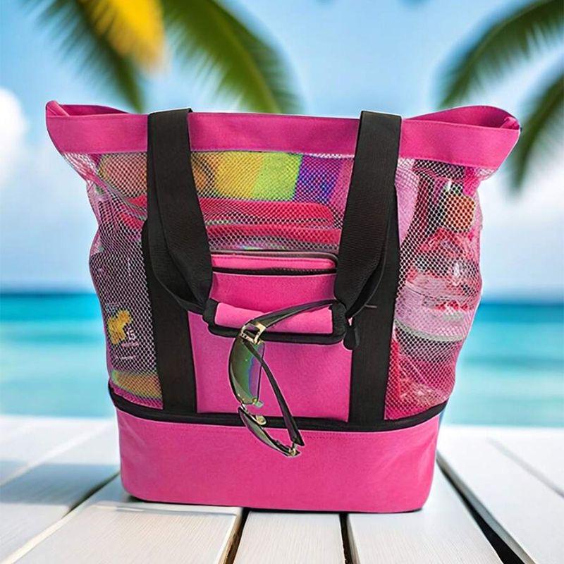 

Double Layer Swiming Beach Cooler Ice Bag Outdoor Camping Picnic Storage Bag Drink Food Tote Bag Thermal Insulation Lunch Box