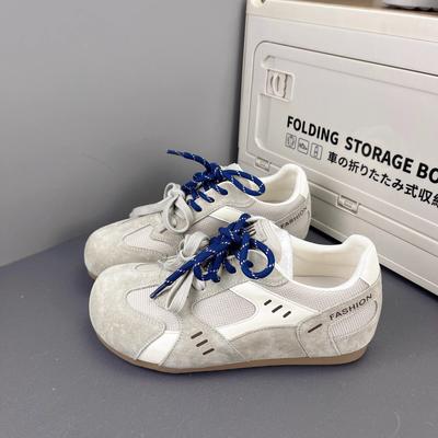 Leather German Training Shoes Women's 2025 New Soft-soled Forrest Gump Casual Shoes Breathable Student Board Shoes Inner Height-increasing W