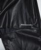 Disco Donut Elastic Waist Half-Cut Long Pants_Leather Black