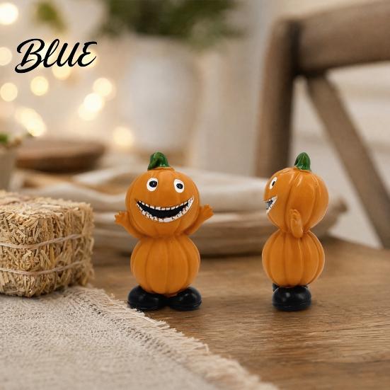 Halloween Courtyard Decorations Pumpkin Figure Ornaments Hand-Painted Resin with Expressions