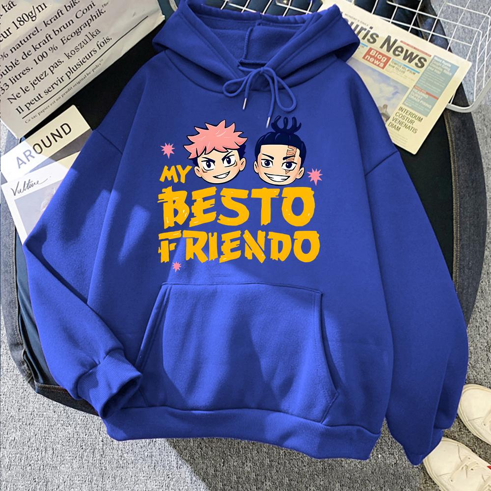 2025 Japan Anime Jujutsu Kaisen Graphic Hoodies Vintage Oversized Hooded Sweatshirt Long Sleeves Cotton Hoodie Men Women Clothes