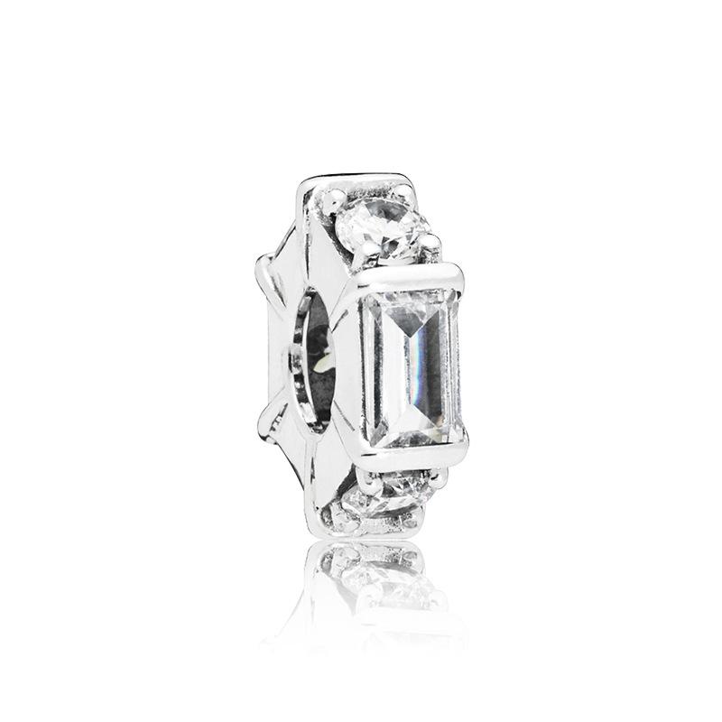 Fine Zircon Love Heart Spacer Charm 925 Silver Pendant Fit Original Bracelet Women Flower Separate Beads DIY Making Jewelry Gift