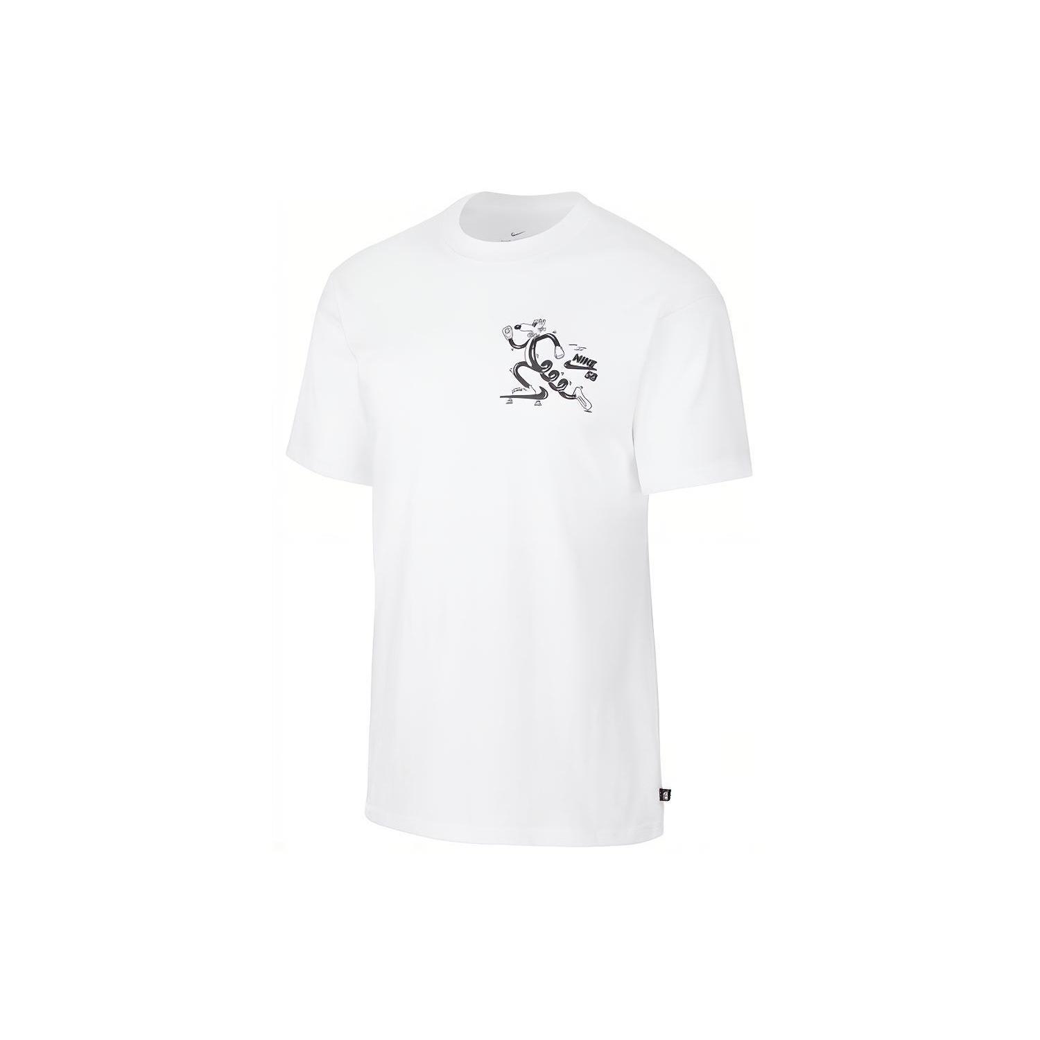 Nike SB Skateboard Funny Pattern Skateboard Short Sleeve White Men s CW5407-100 XXL