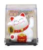 S Mini Waving Solar Set of Bulk A Delightful Japanese Souvenir for Comes In a Clear Case Maneki-neko (Lucky Cat) [Gold Bag] (White)