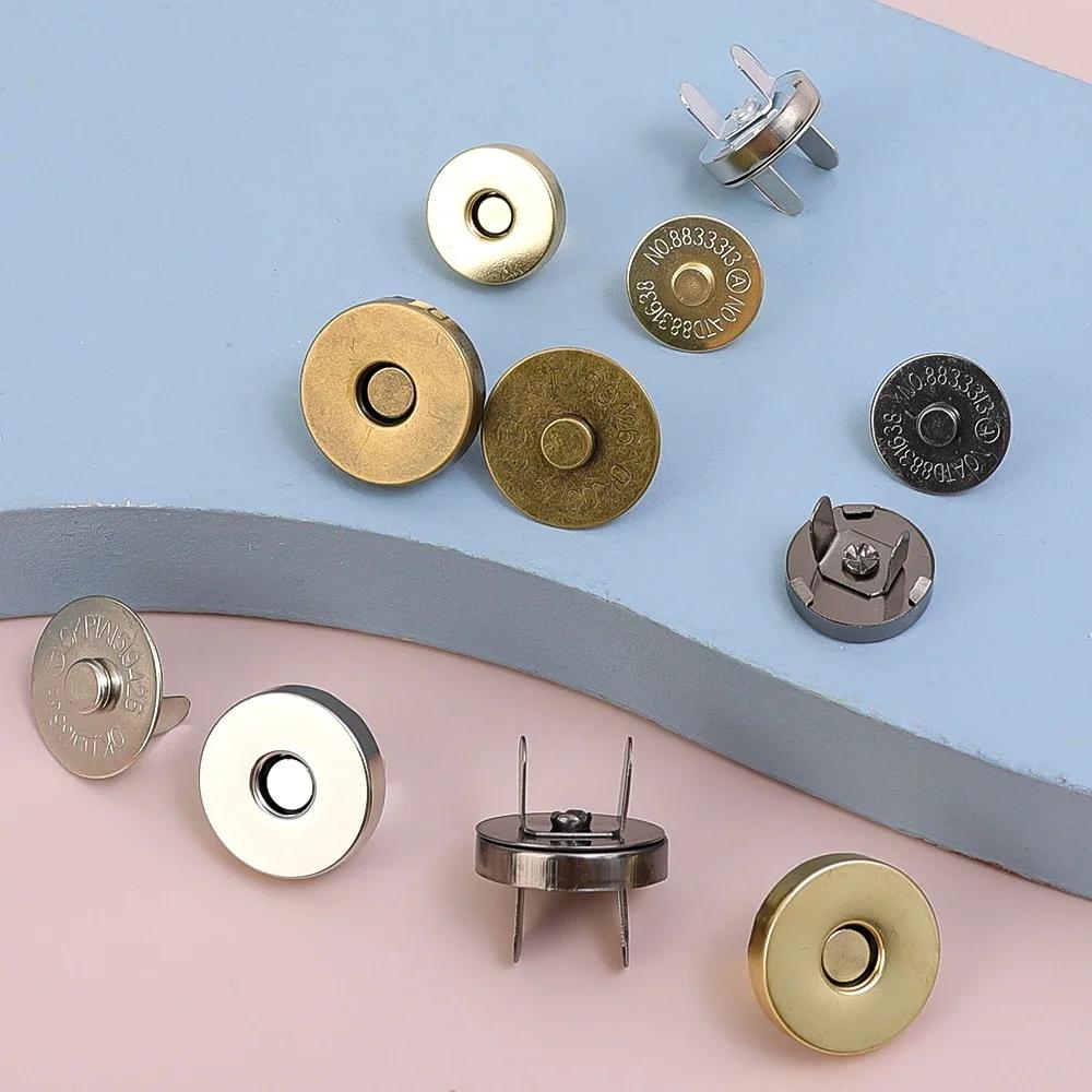 Onzichtbare Magnetische Sluiting Zonder Naad Tas Metalen Knoppen Portemonnee Portemonnee Jas Handtassen 14/18mm Mini Gesp Bagage Onderdelen Accessoires