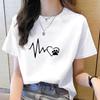 Women's 90s Trend Casual Cat Print Short Sleeve T-Shirt