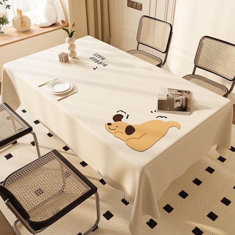 Tablecloth Light Luxury High-End Dining Table Cloth Waterproof, Oil-Proof And Anti-Scalding Leave-In Rectangular Coffee Table Tablecloth