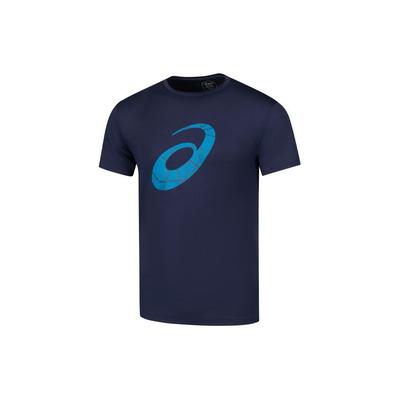 Logo Round Neck Breathable Sports Short Sleeve T-Shirt Men Tops Navy 2031D850-400