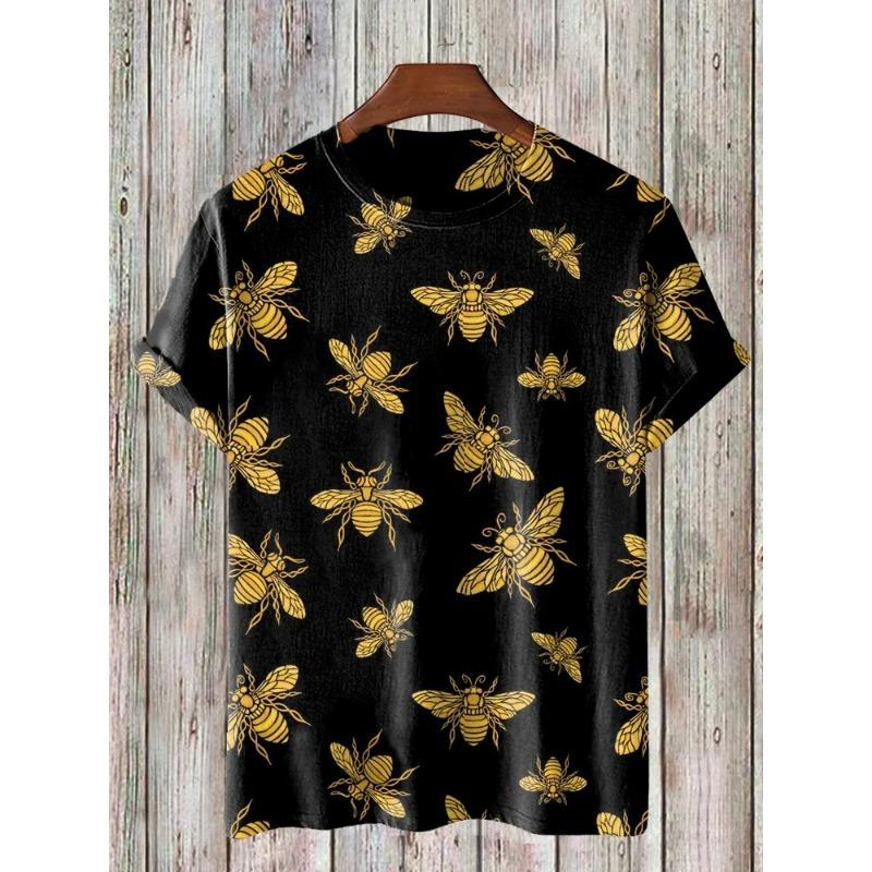 Men's Funny Animal Printed T-Shirts Short Sleeved Tees Tops 3D Prints T-hirts Summer Casual Men's Clothing Oversized Pullover