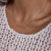 Yori Nerezová ocel Bílé kamínky Sponka na papír Přívěsek Náhrdelník Jedinečný Klasický Módní Šperk Bijoux Femme Nový