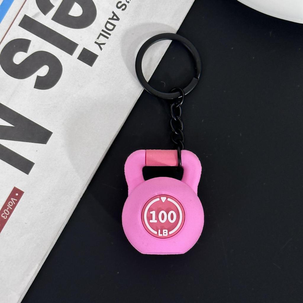 Fitness Series Gummi-Schlüsselanhänger: Hantel- & Kurzhantel-Anhänger für Geschenke