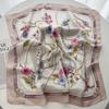 Korean Version Floral Print Square Scarf Women Neck Tie Female Hair Bandana Headkerchief Shawl Wrap Hijab Echarpe