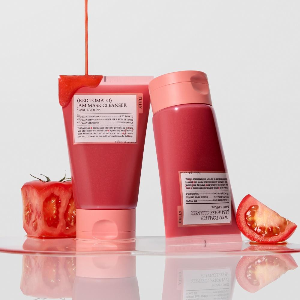 FULLY Red Tomato Jam Pack Cleanser 120ml – Skin Revitalising, Antioxidant Care, Korean