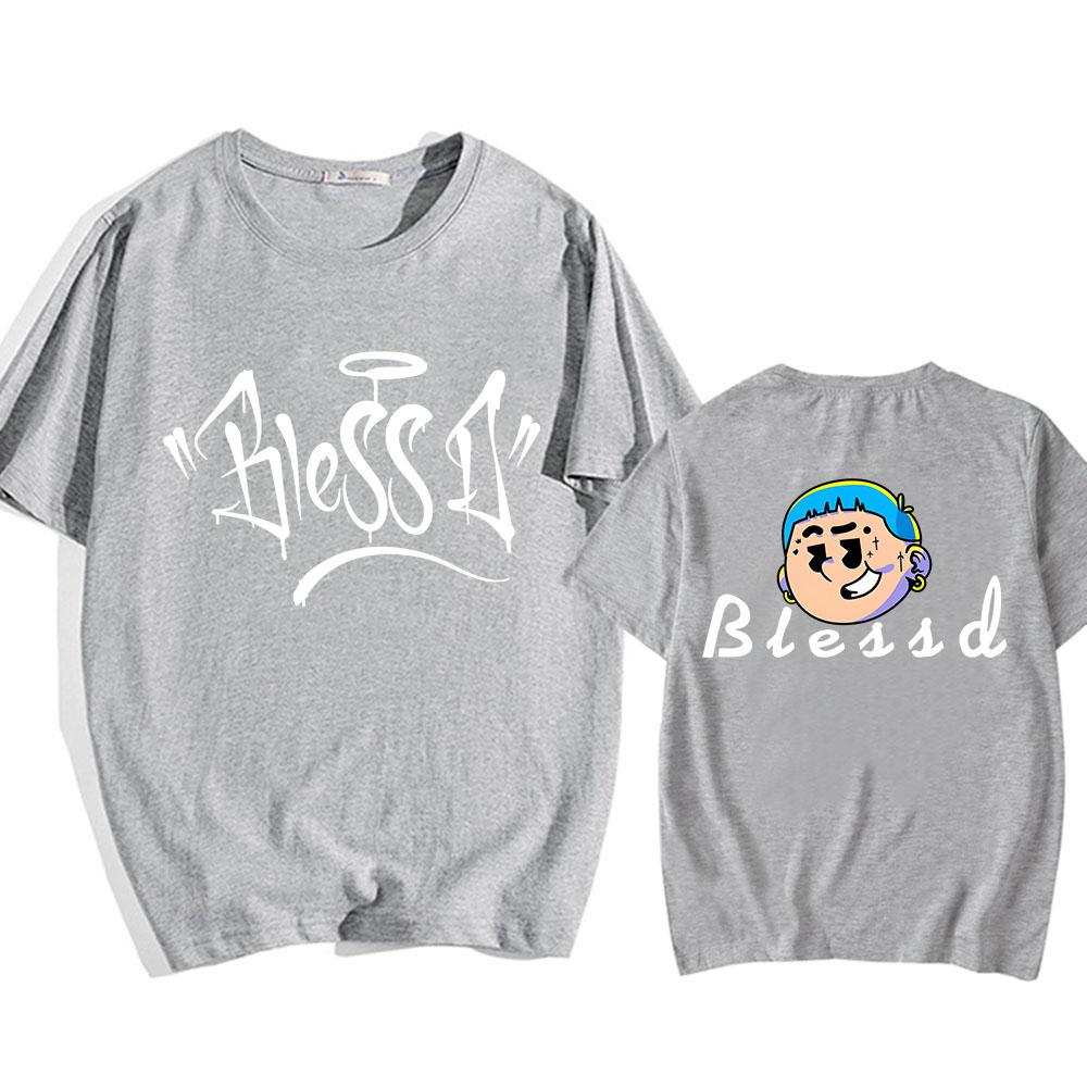 

Blessd Print Tshirts Cotton High Quality Summer Unisex Tee-shirt Ropa Hombre Camisetas Short Sleeve O-neck Men Women T-shirt Tee 4XL