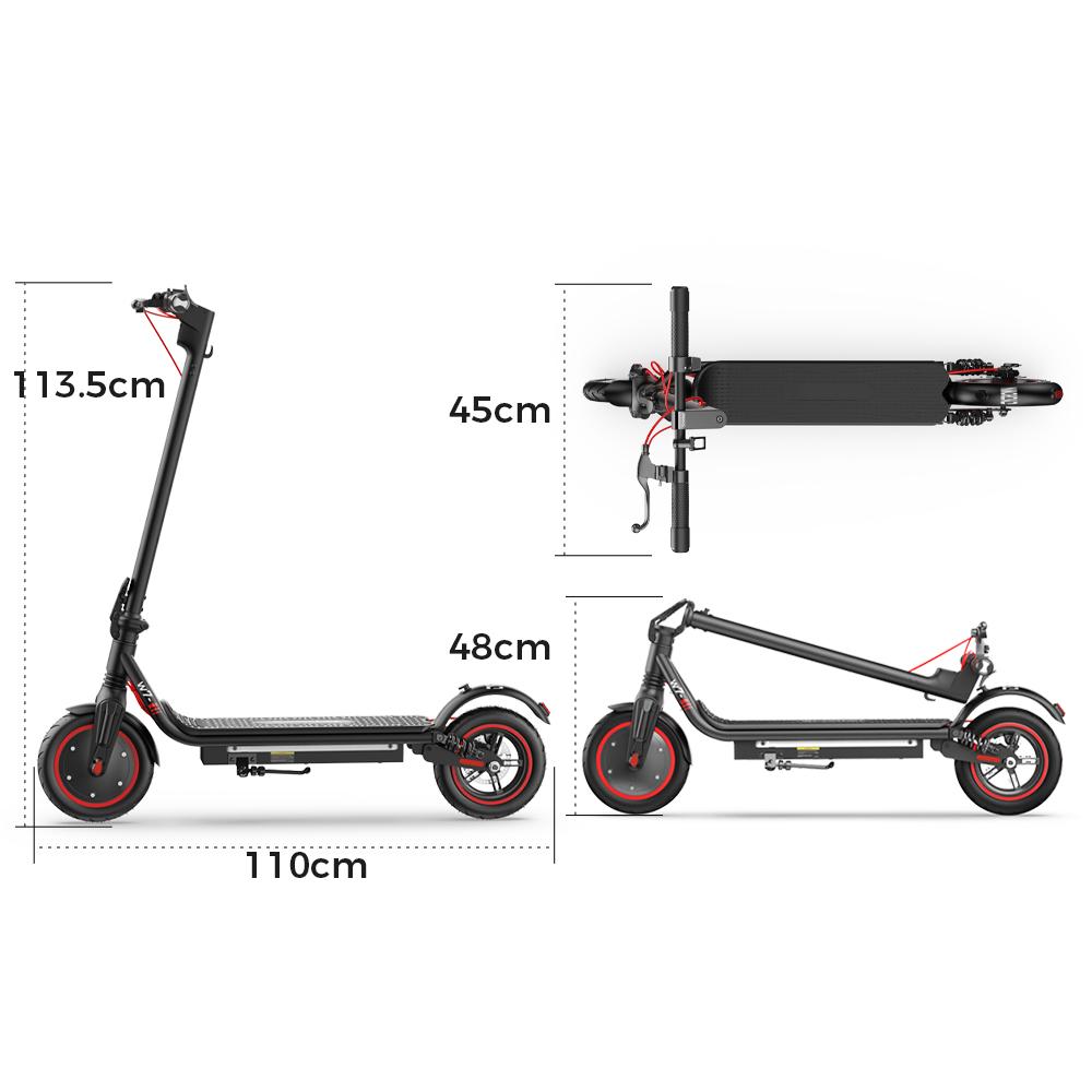 iScooter W7 elektrická koloběžka: Výkon 650 W, dojezd 37 km, E-ABS a mechanické kotoučové brzdy