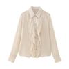 Fashion Style 2023 Autumn New Women's Clothing Stylish Laminated Decoration Drape Shirt 7969245 942