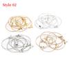 10-50pcs/lot 20 25 30 35 40 mm Hoops Earring Big Circle Hanging Earrings Findings For DIY Jewelry Making Accessories Supplies