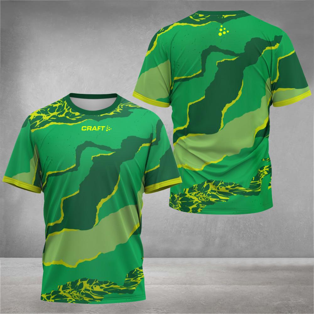 Letní pánské módní ležérní tričko s kulatým výstřihem a potiskem tie dye, 3D potisk, nové rychleschnoucí krátkorukávé tričko na badminton a tenis