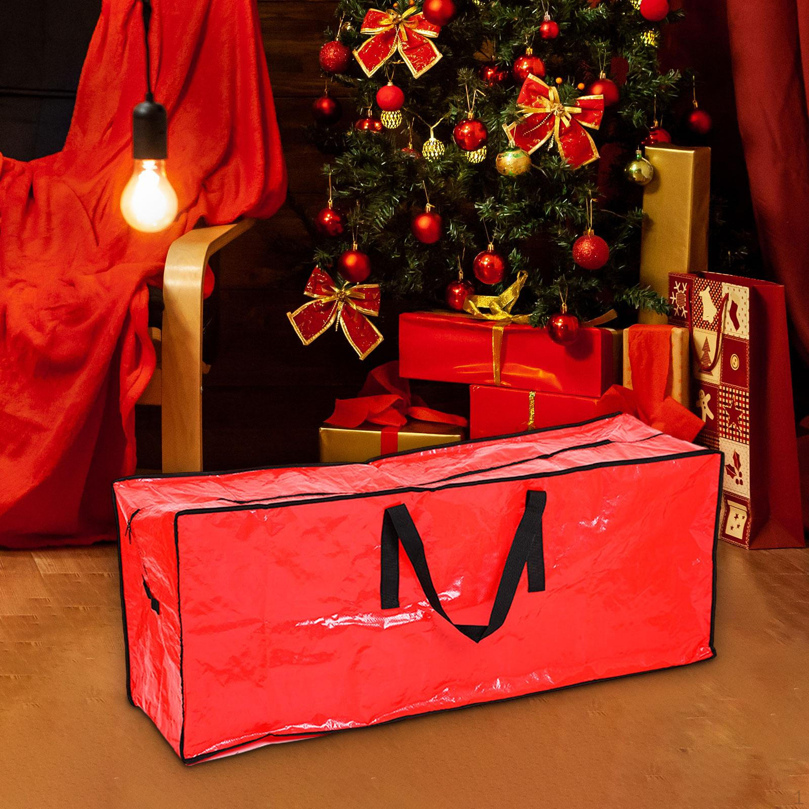 

Сумка для хранения рождественской елки, украшение для перемещения, ПЭ, легкий, прочный, на молнии, органайзер для Red Small