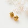 5pcs/lot 8*10mm 14K 18K Gold Color Round Spacer Beads Necklace Decorate Wholesale Beads For DIY Jewelry Making Accessories