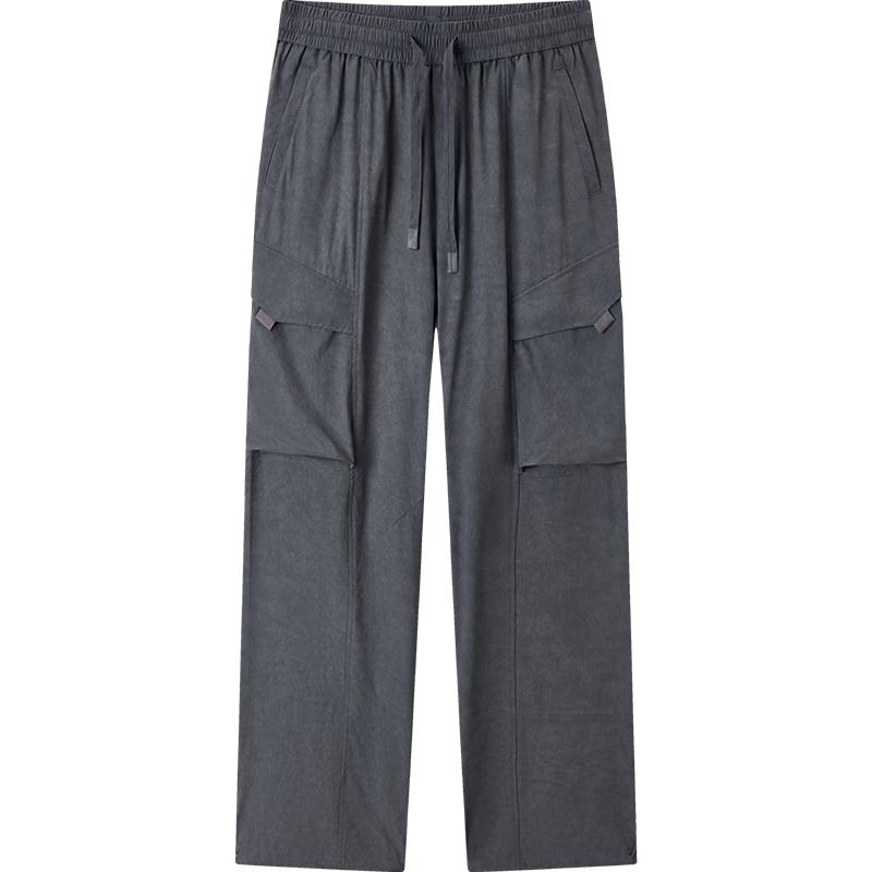 

Semir Men s Loose Straight Leg Grid Textured Casual Cargo Pants XL