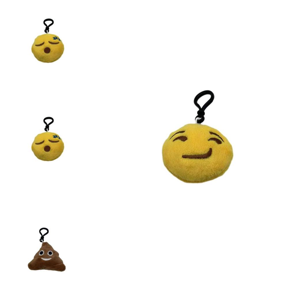 Cartoon Emoji Plush Keychain With Pp Cotton Soft Material For Decoration And Gift Giving