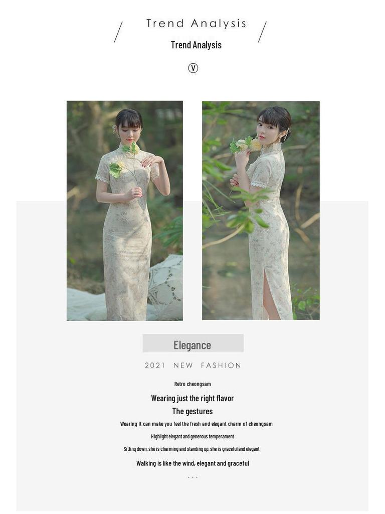 White Retro Lace Cheongsam: Youthful Summer 2025 Edition