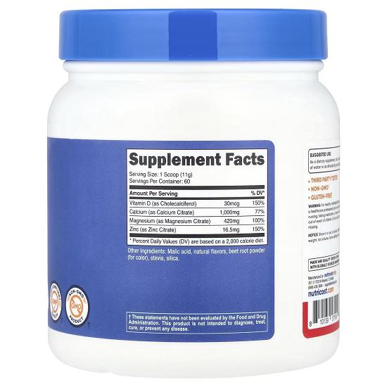 Calcium Magnesium & Zinc With Vitamin D3, Fruit Punch flavor 24.4 Oz (680 G)
