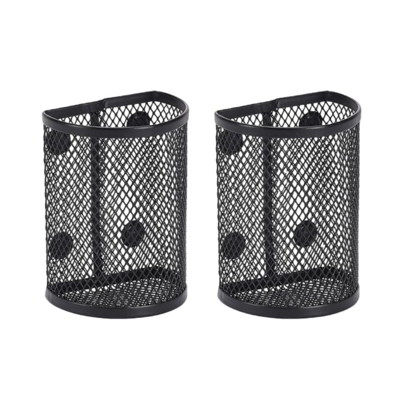 

Black Metal Magnetic Pen Holders For Office And Home Desk Organization Locker Organizers With Strong Magnet Base